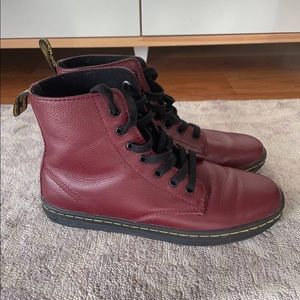 Burgundy Dr. Martens Boots